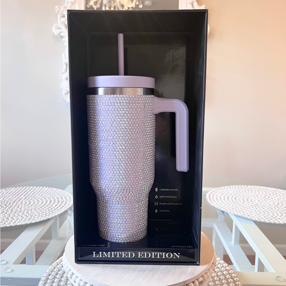 💜 LILAC RHINESTONE Iridescent Purple Bling Tumbler HydraPeak LIMITED EDITION - Picture 3 of 6